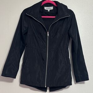 Sebby Black Zip-Up Jacket with Hood – XS